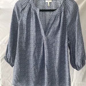 Super soft, light and airy Silk Joie Printed Puff 3/4 Sleeve Blouse Top